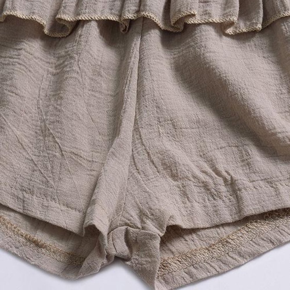 BABY GIRL WHITE RUFFLE TOP WITH FRILLED SHORTS - Picture 5 of 5
